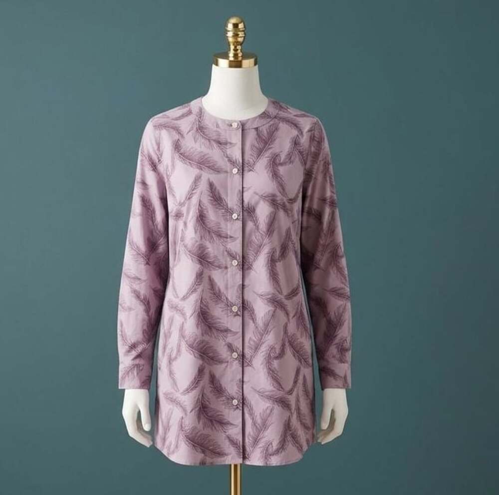 Plus Size 1X Duluth Trading Co. No Gap Feather Tunic Shirt Top Blouse Pockets